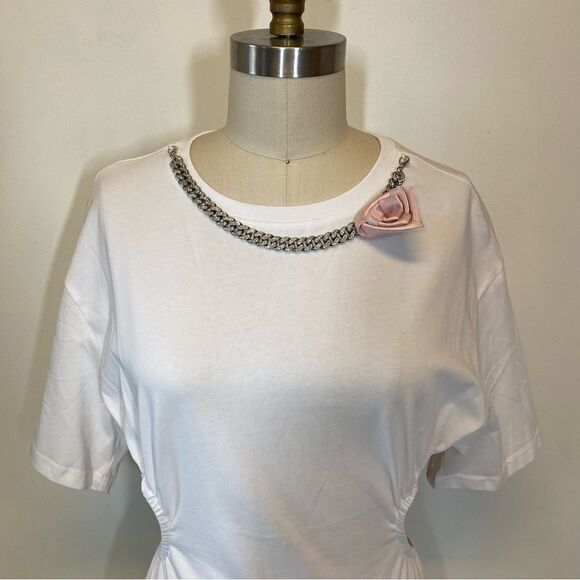 Ozlana Australia white cotton dress with bow  📦 - Picture 7 of 15